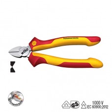 Wiha Diagonal Cutters Professional Electric - Individually Tested Protective Insulation 1,000 V AC, VDE and GS Tested - 140 mm - 26737